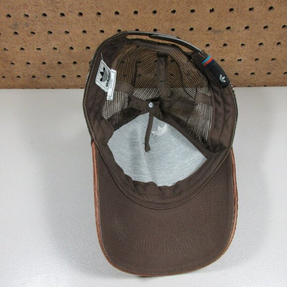 adidas ORIGINALS womens 2tone brown paisley corduroy trucker snapback hat EUC - Picture 6 of 8